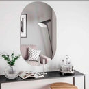 AuraMirror Espelho Oval Decorativo com LED