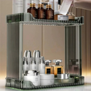 Organizador de Banheiro 2 Camadas – Prateleira Acrílica para Maquiagem e Cosméticos