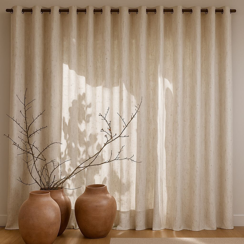 Cortina Luxo De Linho de 2 a 5 metros de largura. Sala Quarto Casa Decoração