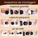 Máquina de Café Expresso Portátil 3 em 1 Elétrica Preta Cafeteira cápsulas ou Café Moído