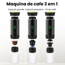Máquina de Café Expresso Portátil 3 em 1 Elétrica Preta Cafeteira cápsulas ou Café Moído
