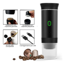 Máquina de Café Expresso Portátil 3 em 1 Elétrica Preta Cafeteira cápsulas ou Café Moído