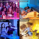 Luminária De Mesa De Cristal LED Com 16 Cores De Luz Projetor Diamante Controle De Toque Cabeceira