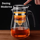 Bule Chaleira Vidro Com Infusor Chá Jarra 900 Ml