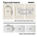 kit de boiserie em MDF Autocolante - Sua parede mais bonita
