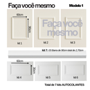 kit de boiserie em MDF Autocolante - Sua parede mais bonita