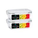 Conjunto Potes Vidro Hermético Mantimentos Marmita 640ml