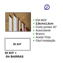 kit de boiserie em MDF Autocolante - Sua parede mais bonita