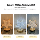 Luminária de Mesa Touch Leitura Lâmpada de Quarto de luxo Nórdico Cristal Acrílico Led de 3 Cores