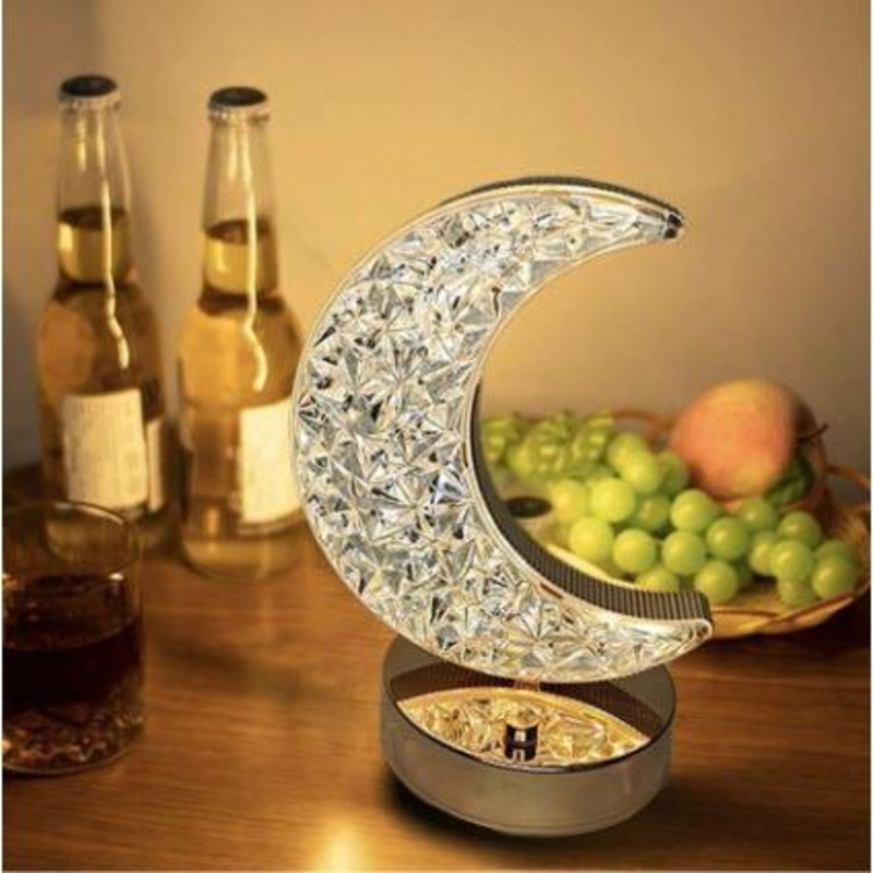 Luminária de Mesa Touch Leitura Lâmpada de Quarto de luxo Nórdico Cristal Acrílico Led de 3 Cores